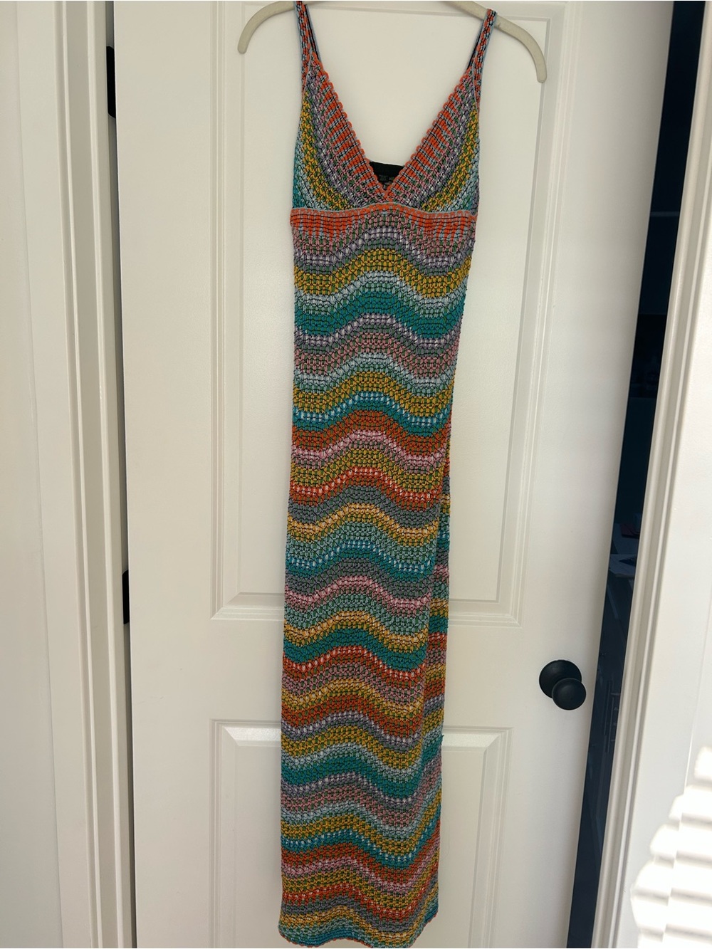 Zara Multicolor Wave Crochet Slip Dress - Picture 5 of 6
